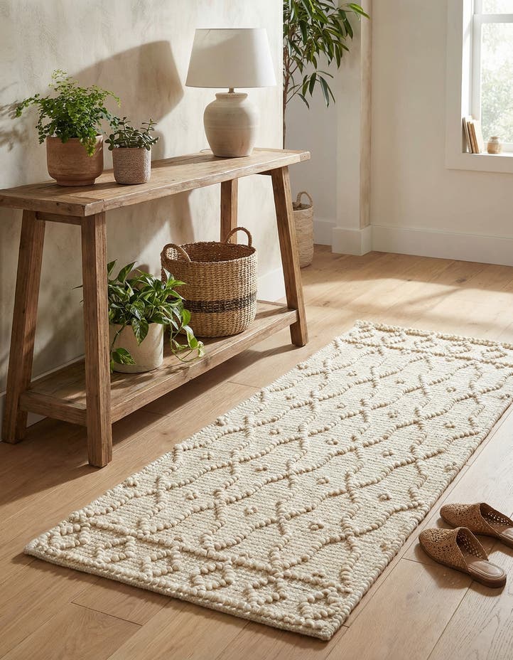 2' x 4' 1 Hand Woven Larsa Jute Runner Rug