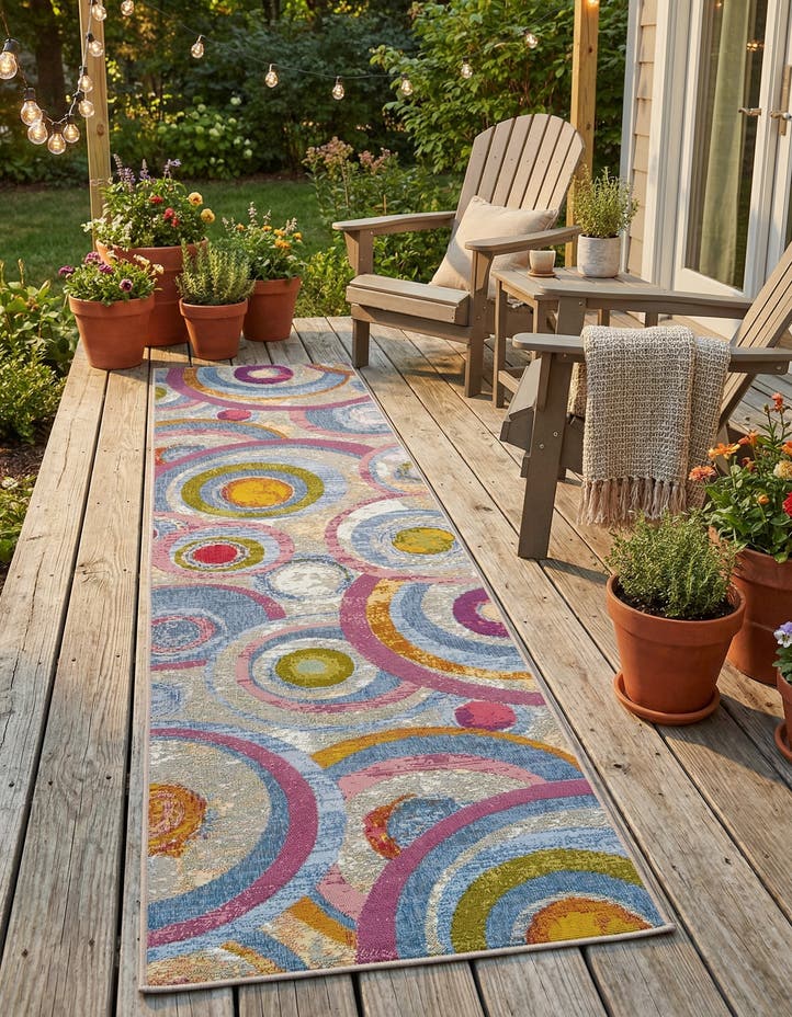 2' 7 x 10' Easy-Clean Modern Indoor / Outdoor...