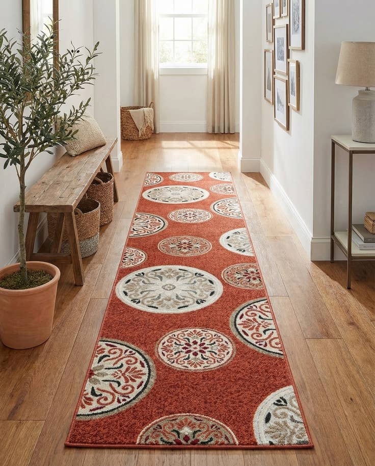 Detail image of 2' 7 x 12' Easy-Clean Modern Indoor / Outdoor Runner Rug