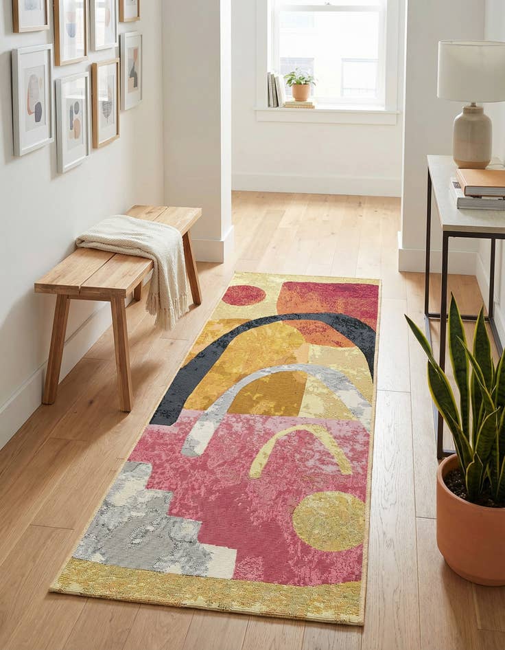 Detail image of 2' x 5' Easy-Clean Modern Indoor / Outdoor Runner Rug