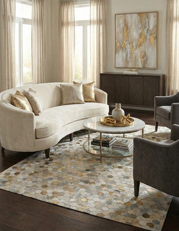 5' x 8' Cowhide - Patchwork Rug