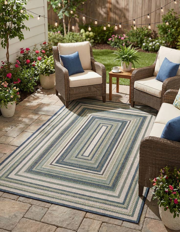 Detail image of 4' x 6'  Washable Baja Indoor / Outdoor Rug