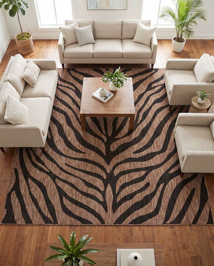 10' x 10' Easy-Clean Safari Indoor / Outdoor Square Rug
