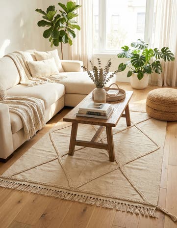3' 5 x 4' 10 Hand Knotted Moroccan Wool Rug