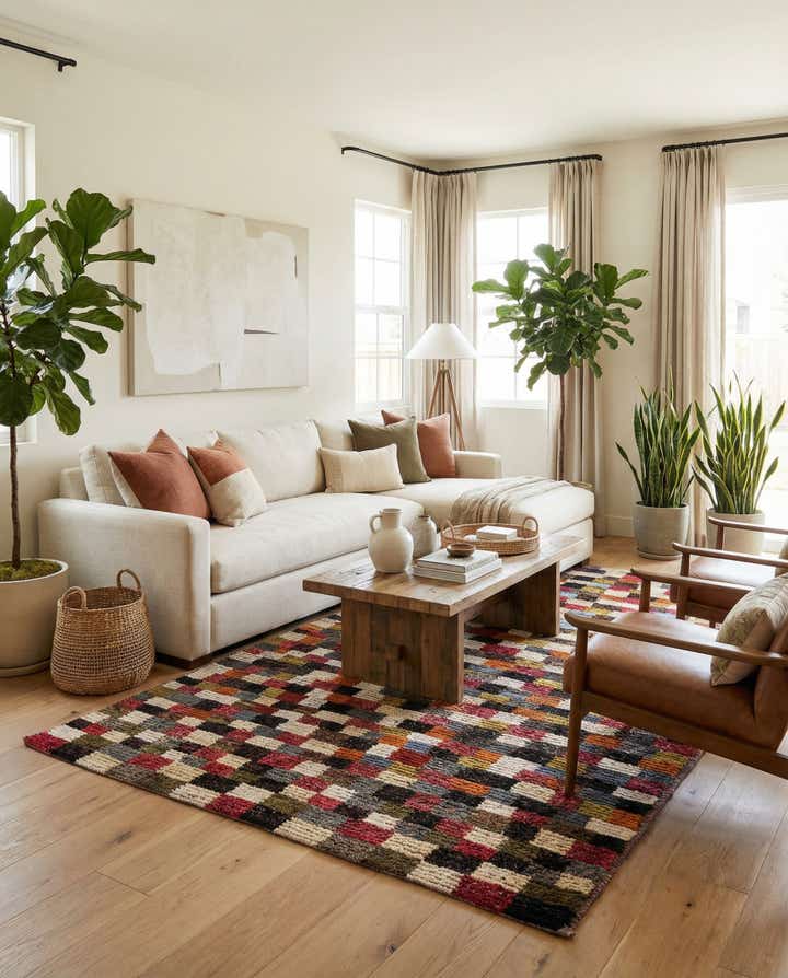6' 2 x 9' 9 Hand Knotted Moroccan Wool Rug