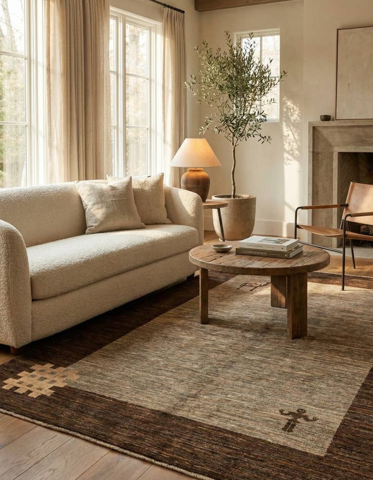 Detail image of 5' 6 x 7' 10  Hand Knotted Modern Ziegler Rug