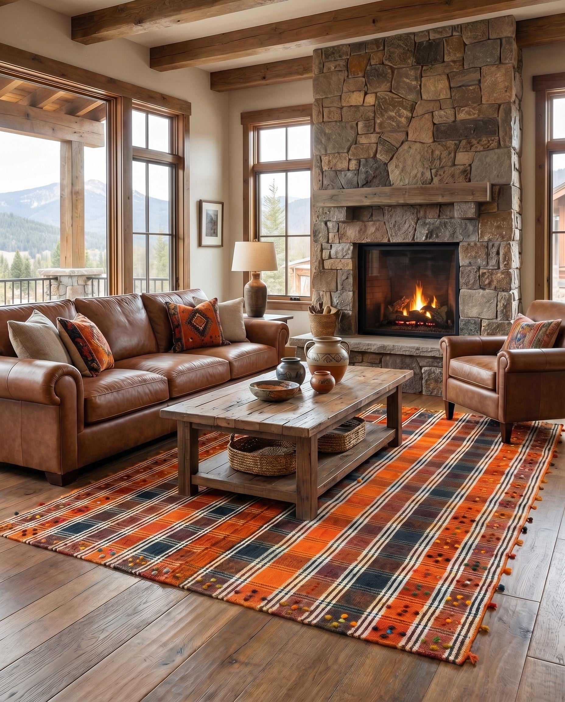 4' 9 x 7' Jajim Wool Rug