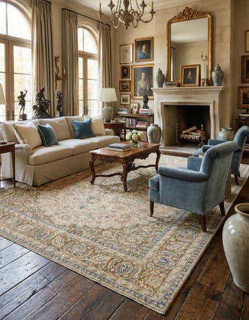 9' 4 x 12' 7 Hand Knotted Ultra Vintage Persian Wool Rug