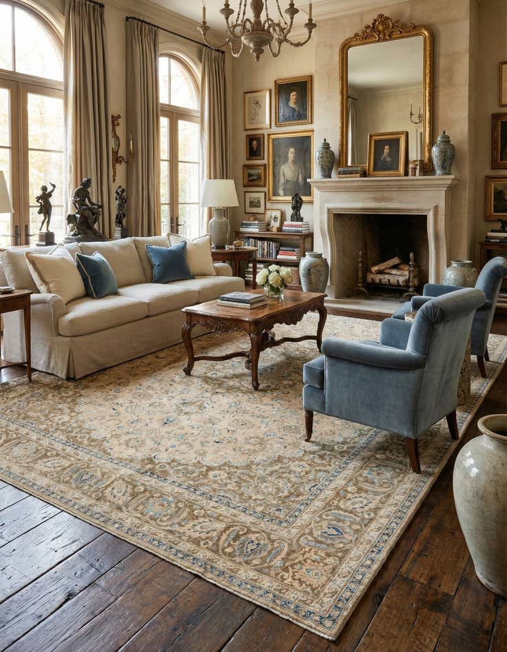 Detail image of 9' 4 x 12' 7  Hand Knotted Ultra Vintage Persian Wool Rug