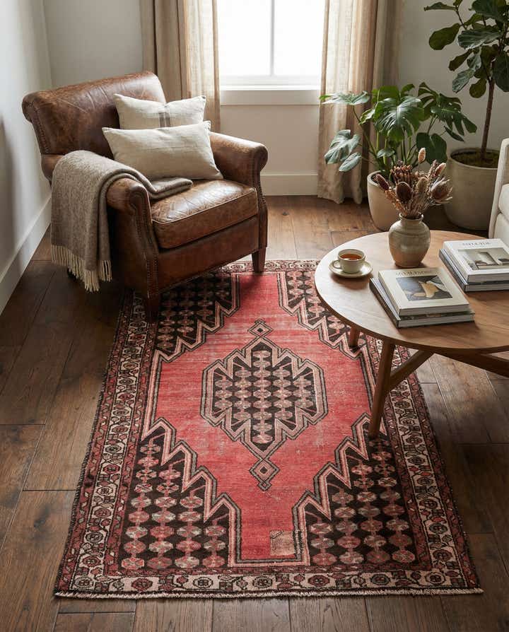4' 2 x 6' 6 Hand Knotted Ultra Vintage Persian Wool Rug