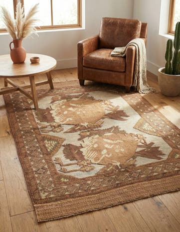4' x 5' 9 Hand Woven Sumak Wool Rug