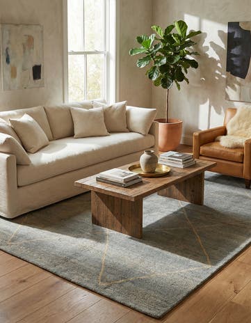 5' 7 x 8' Hand Knotted Moroccan Wool Rug
