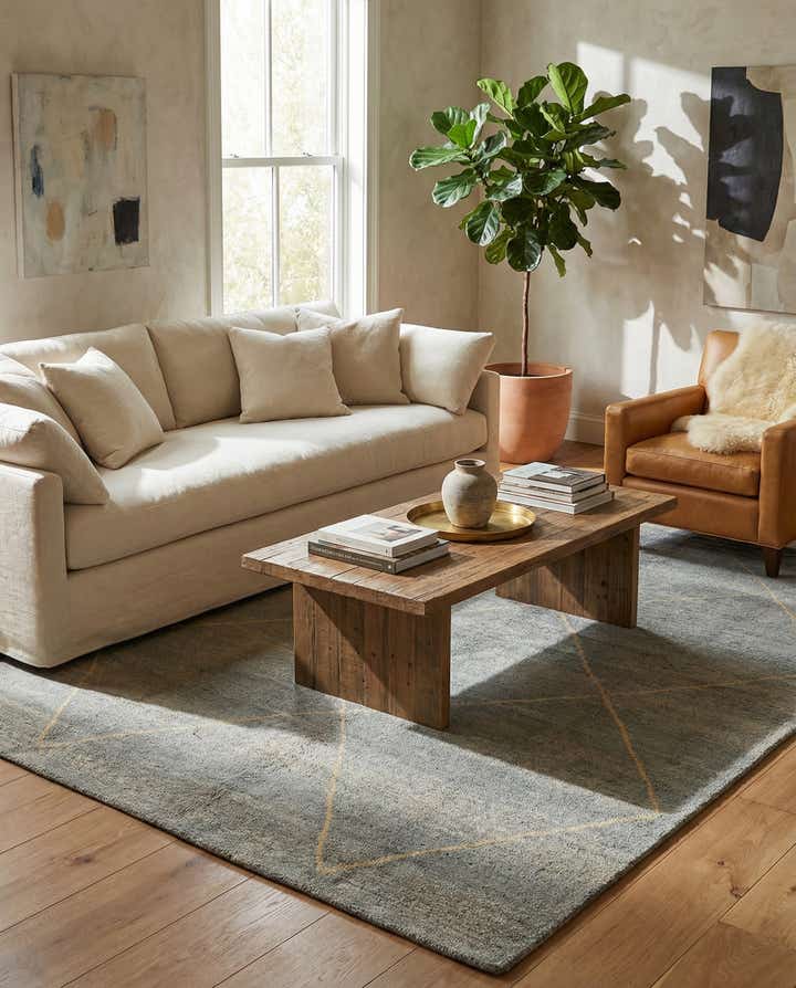 5' 7 x 8' Hand Knotted Moroccan Wool Rug