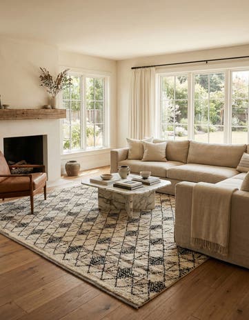 6' 9 x 9' 9 Hand Knotted Darya Wool Rug