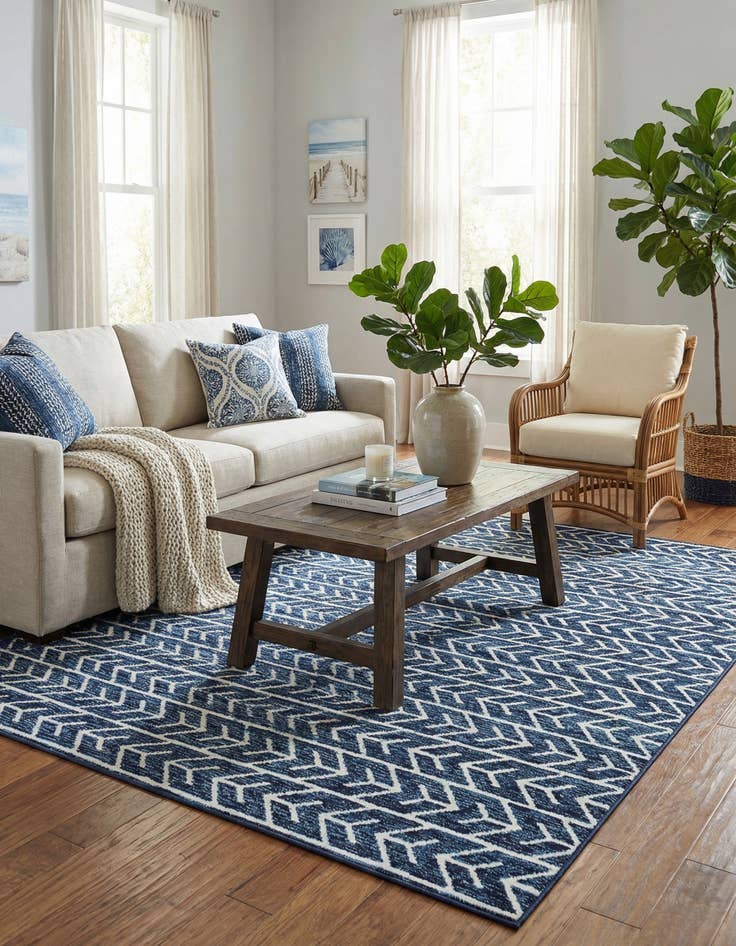 Detail image of  7' x 10'  Washable Sabrina Soto Aston Indoor / Outdoor Rug