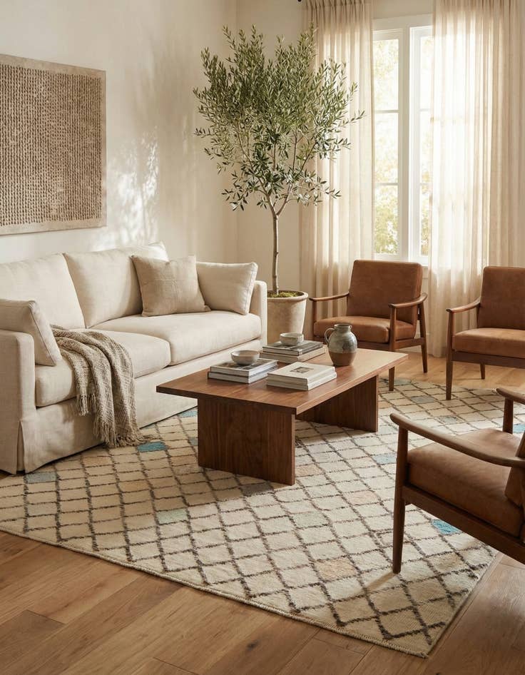 Detail image of  7' 8 x 10'  Hand Knotted Darya Wool Rug