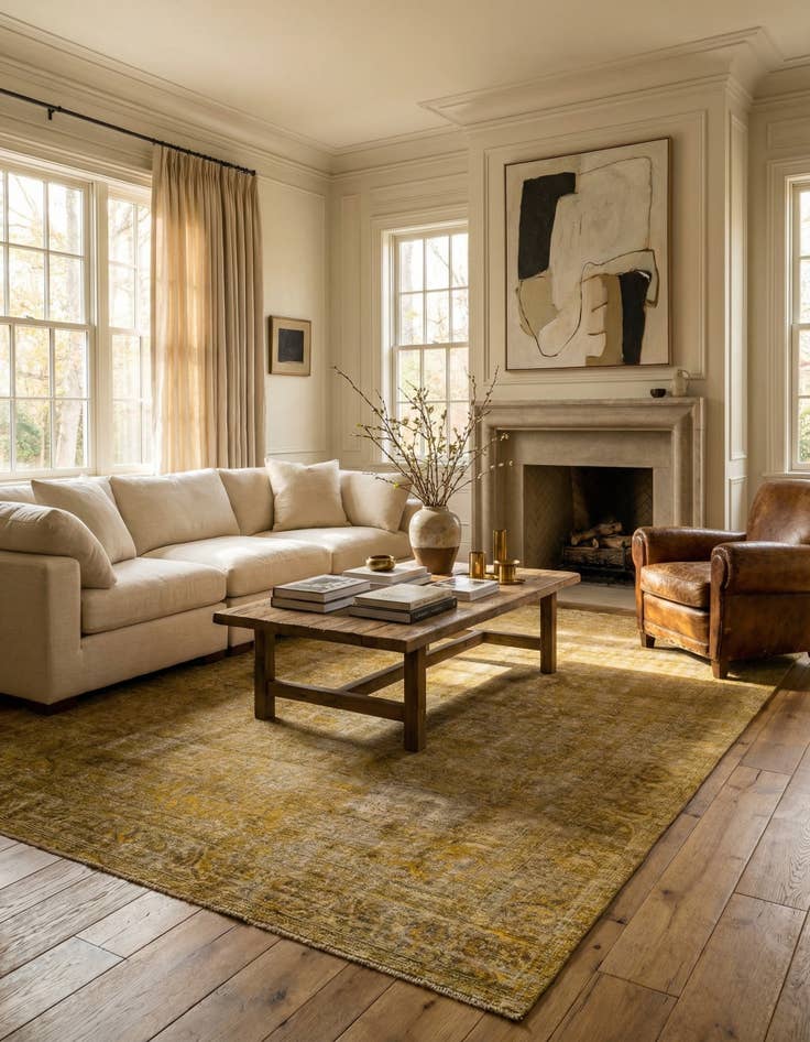 Detail image of 9' 4 x 12' 6 Hand Knotted Ultra Vintage Persian Wool Rug