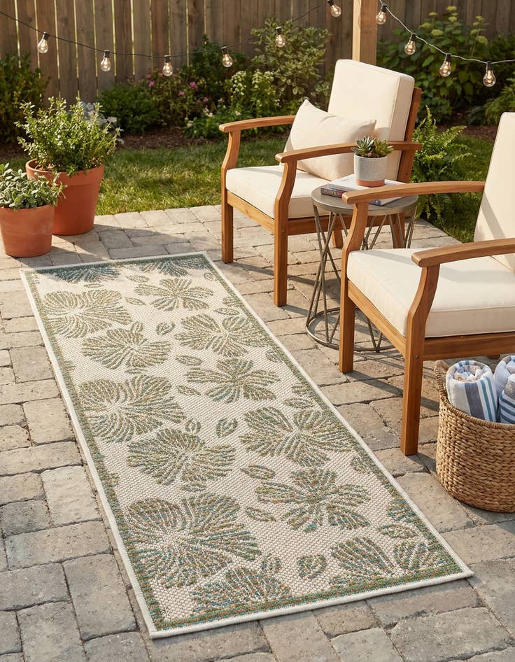 Detail image of 2' x 5' 1  Washable Baja Indoor / Outdoor Runner Rug