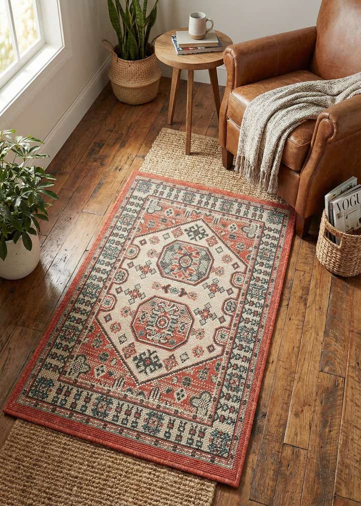 2' x 3' Easy-Clean Traditional Indoor / Outdoor Rug