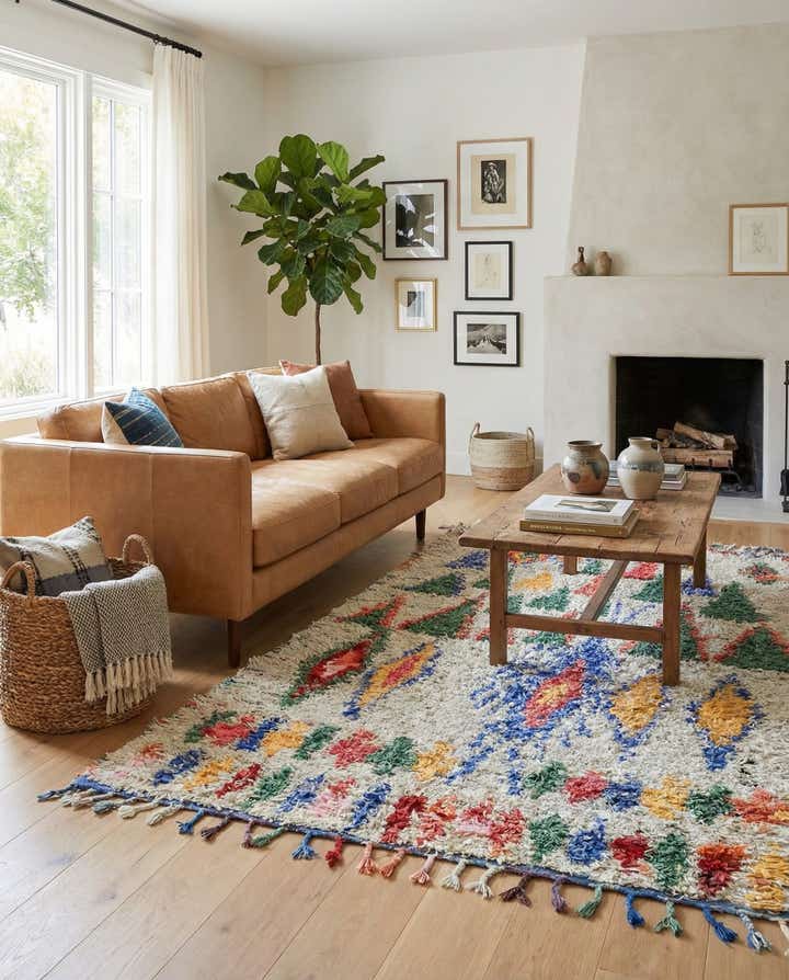5' x 8' Hand Knotted Moroccan Wool Rug