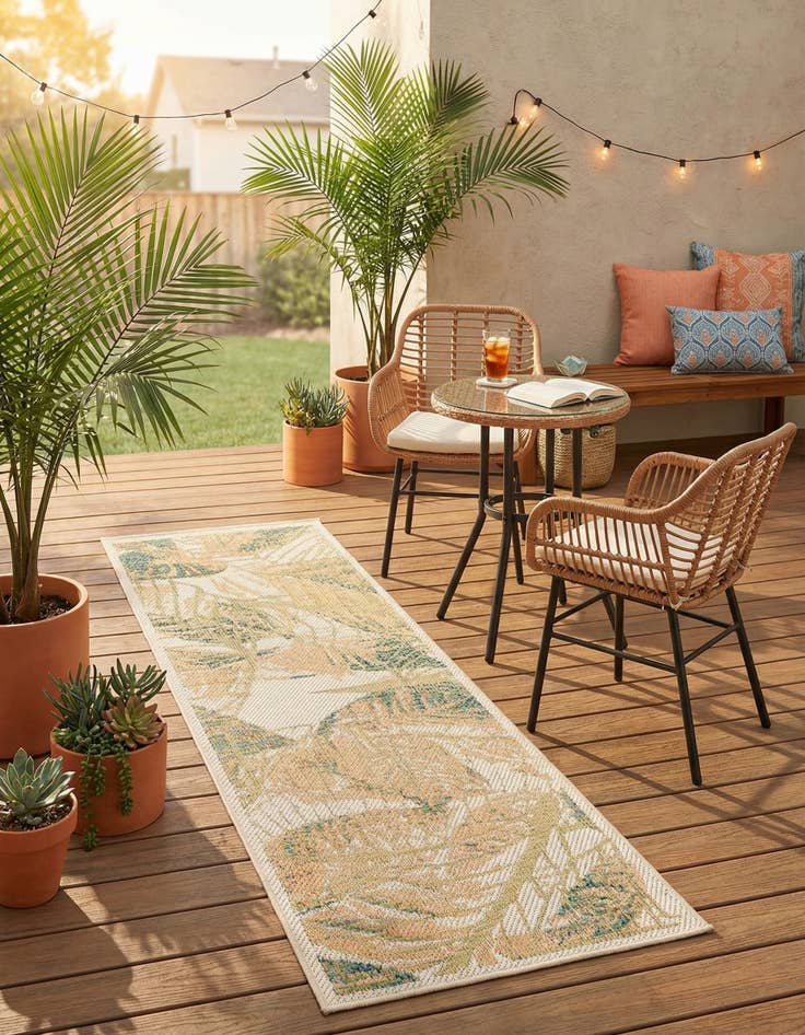 Detail image of 2' x 6'  Washable Baja Indoor / Outdoor Runner Rug