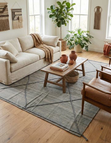7' 4 x 9' 9 Hand Knotted Moroccan Wool Rug