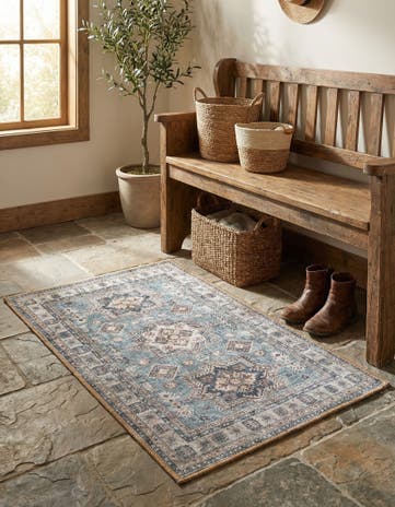 Soft Green Washable Timeless Rug
