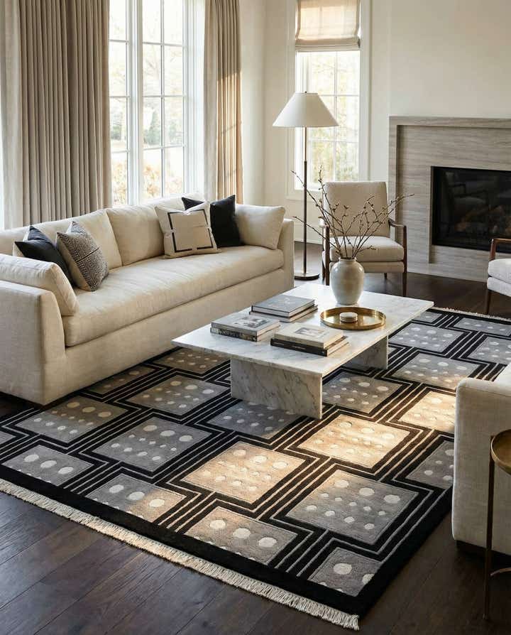 5' 7 x 7' 10 Hand Knotted Darya Wool Rug