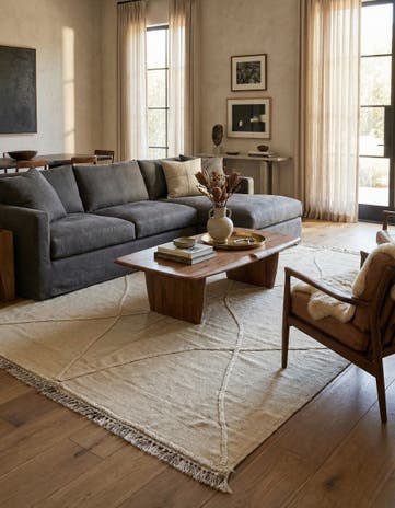 5' 4 x 7' 9 Hand Woven Kilim Modern Wool Rug