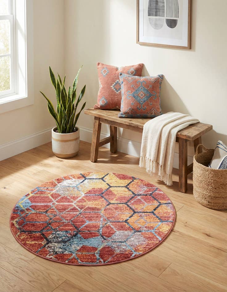 Detail image of  3' 3 x 3' 3 Andromeda Round Rug