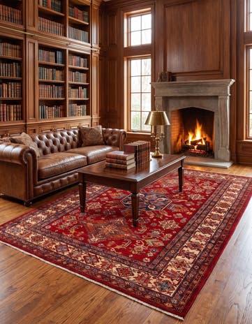 5' x 6' 8 Hand Knotted Kazak Rug