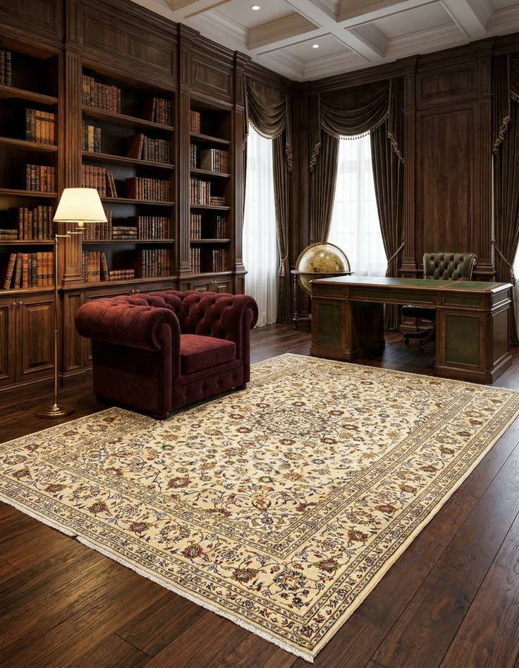 Detail image of  6' 8 x 10' 3 Kashan Rug