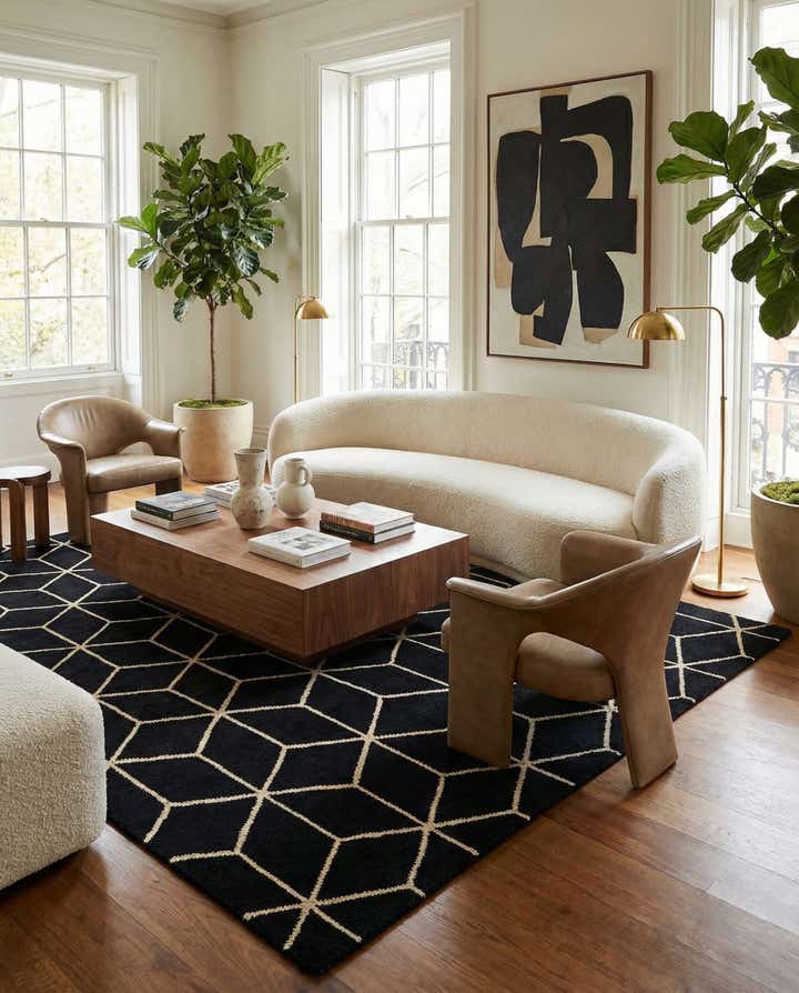 6' 8 x 10' 4 Hand Knotted Moroccan Wool Rug