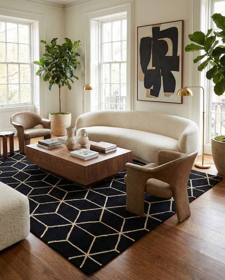 Detail image of 6' 8 x 10' 4 Hand Knotted Moroccan Wool Rug