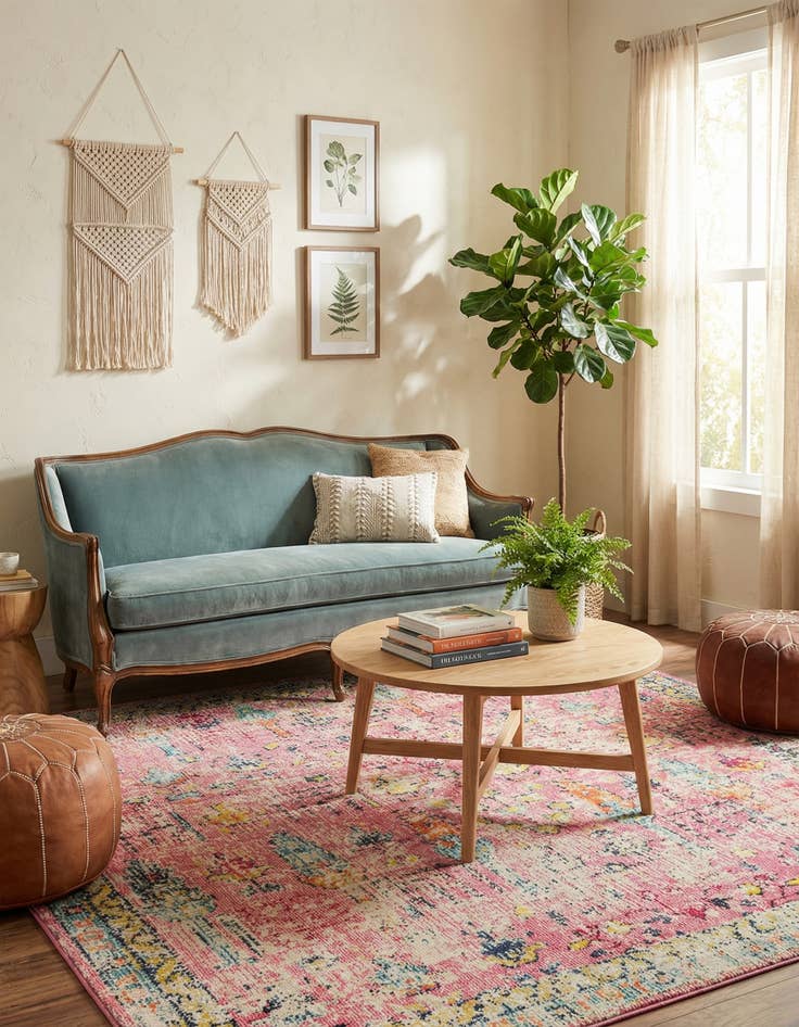 Detail image of  7' 10 x 7' 10  Washable El Paso Square Rug