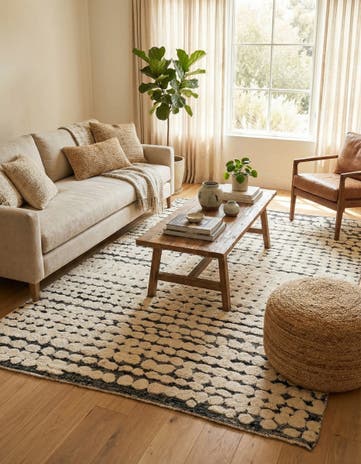 5' 6 x 8' 5 Hand Knotted Moroccan Wool Rug