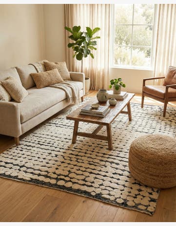 5' 6 x 8' 5 Hand Knotted Moroccan Wool Rug