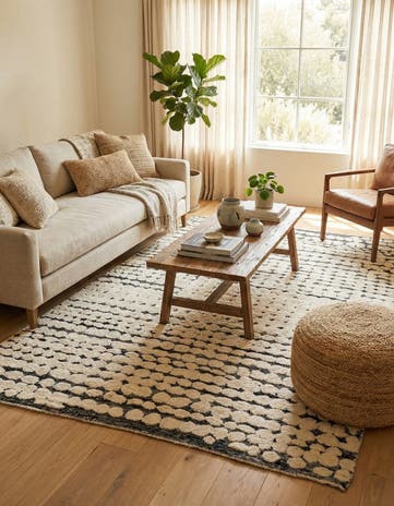 5' 6 x 8' 5 Hand Knotted Moroccan Wool Rug