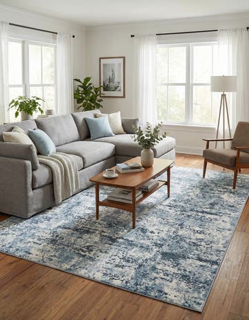 Vintage Blue Aurora Rug