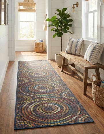 2' 7 x 10' Easy-Clean Baja Indoor / Outdoor Runner Rug