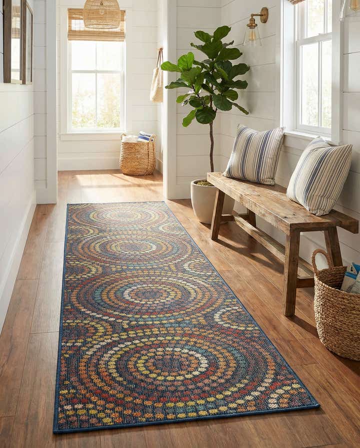 2' 7 x 10' Easy-Clean Baja Indoor / Outdoor Runner Rug