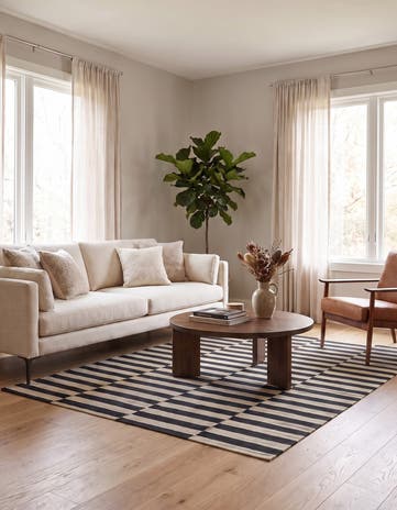 5' x 6' 4 Hand Woven Kilim Modern Wool Rug