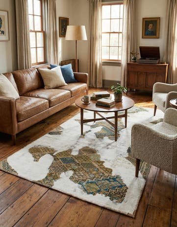 3' 7 x 6' Hand Knotted Ultra Vintage Persian Wool Rug