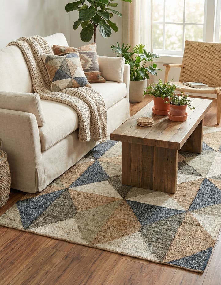4' 1 x 6' 1 Hand Woven Kala Handwoven Jute Rug