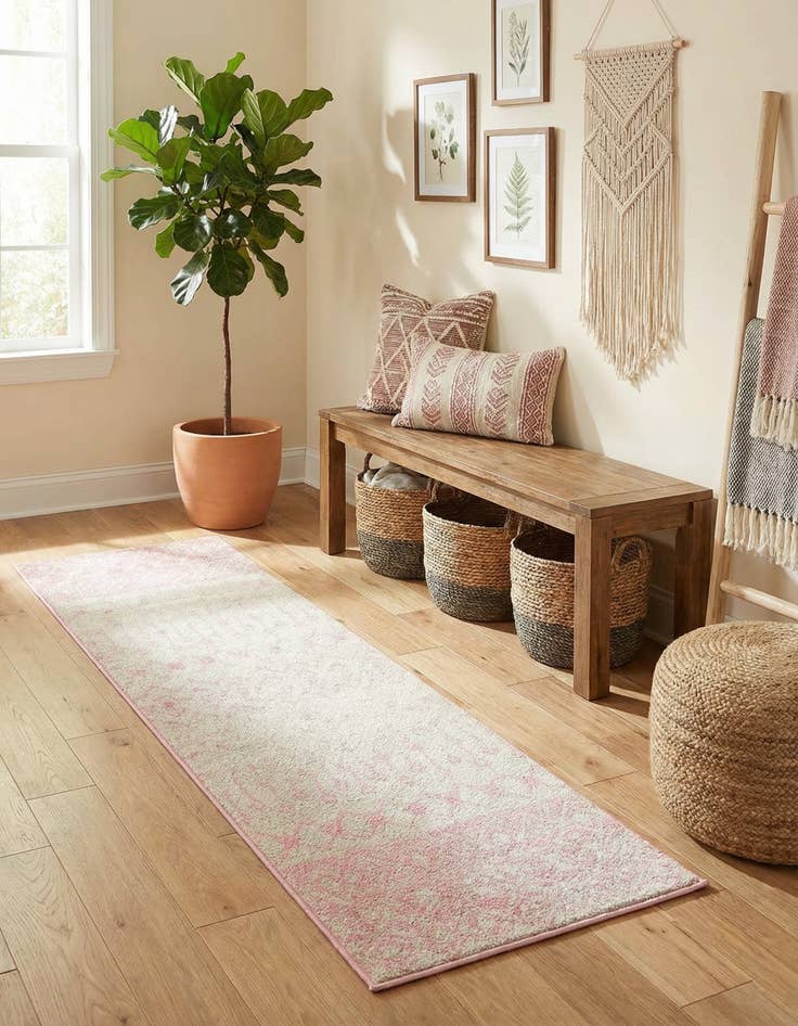 Detail image of 2' x 6' Moroccan Trellis Runner Rug