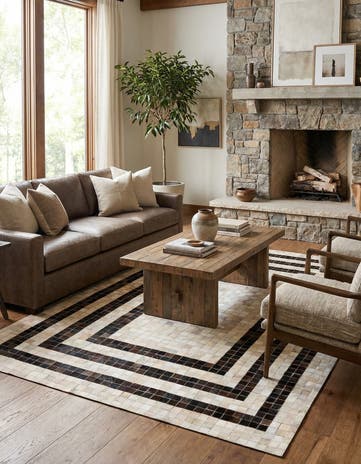 5' 1 x 7' 11 Cowhide Stocks Rug