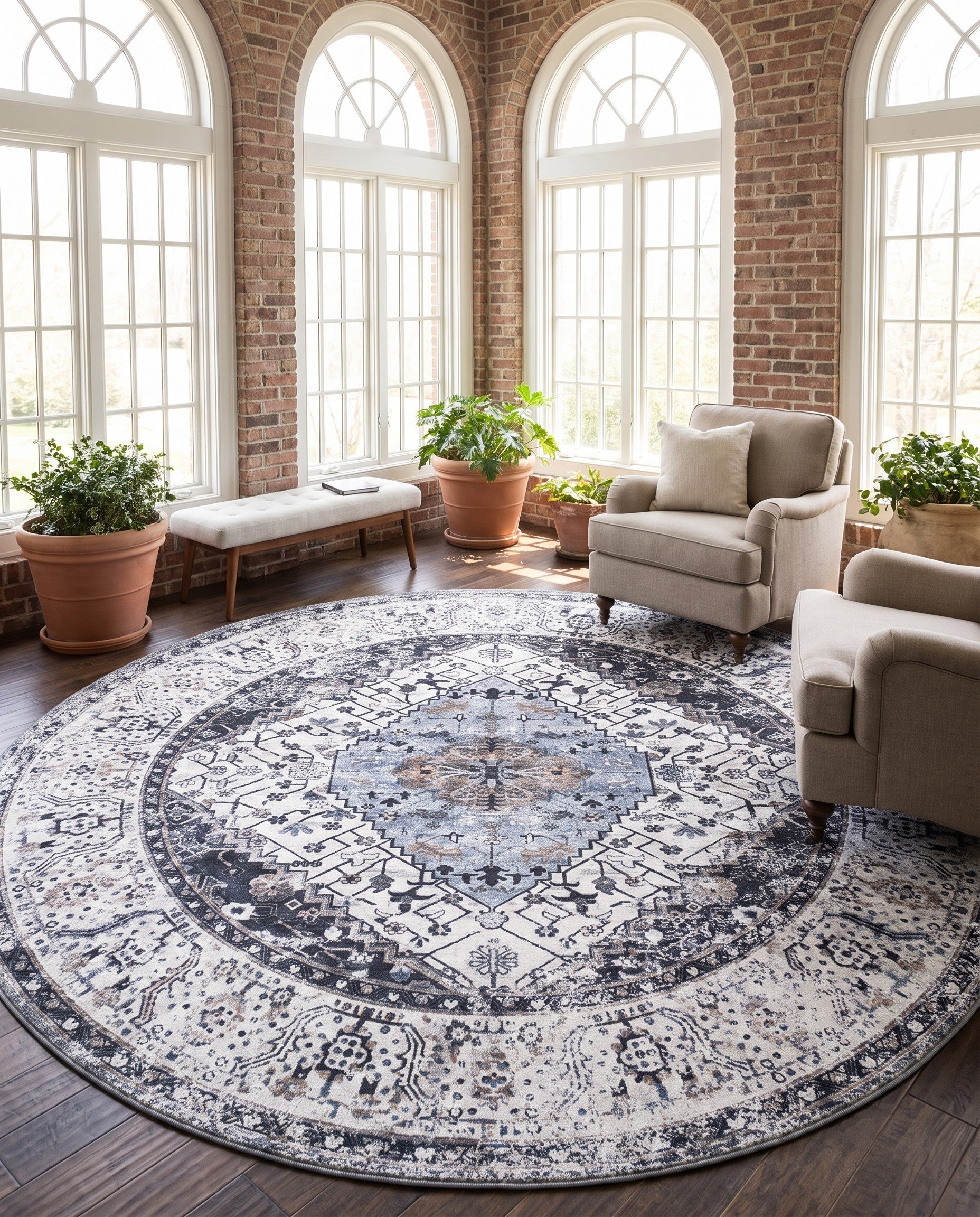 9' 10 x 9' 10 Yara Round Rug