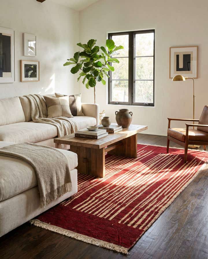 6' 1 x 9' 4 Hand Knotted Moroccan Wool Rug