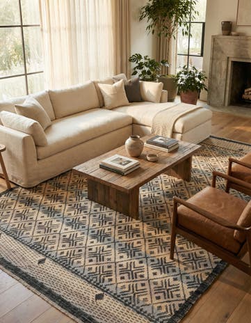 9' x 12' 8 Hand Knotted Darya Wool Rug