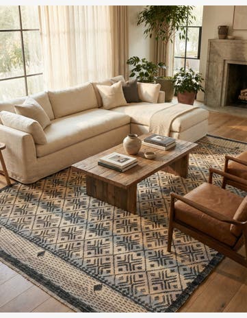 9' x 12' 8 Hand Knotted Darya Wool Rug